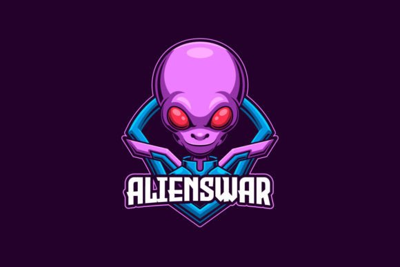 Alien War Mascot Game E-sport Logo Design