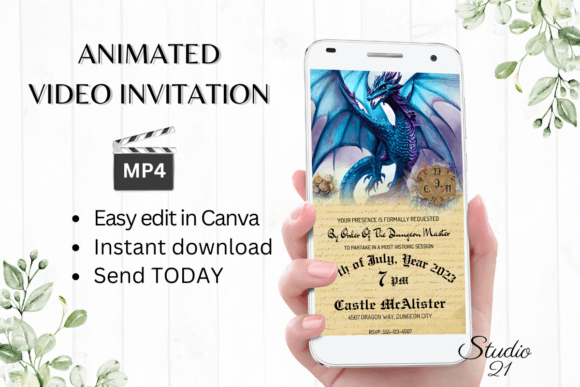 Animated D&D Game Invitation GA100: Your Next Design Asset