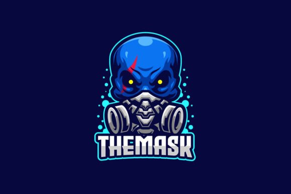 Blue Mask E-sports Game Mascot Logo