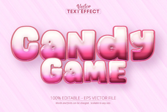 Cartoon Text Effect: Editable Candy Game for Vibrant Designs