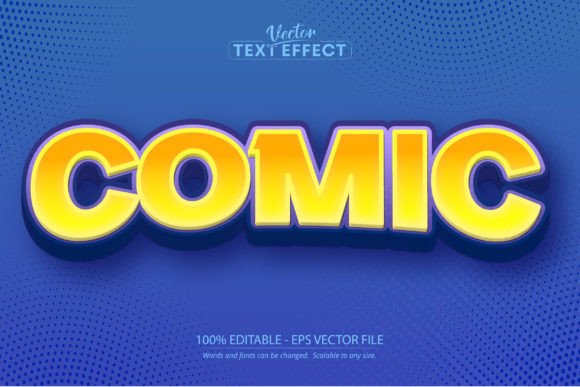 Comic Text Effect, Editable Font Style
