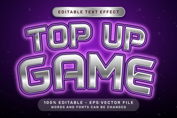 Create Stunning 3D Text with Top Up Game Effect and Editable Text