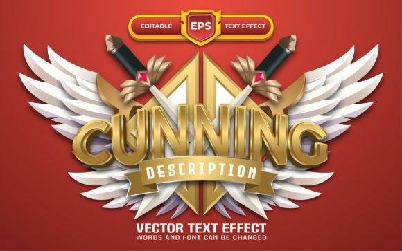Cunning 3D Game Logo with Text Effect