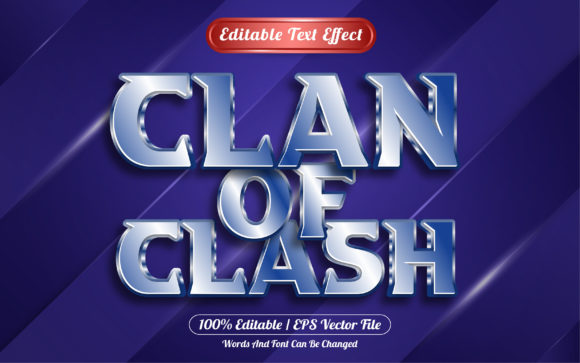 Editable Text Effect Clan Game Style for Designers