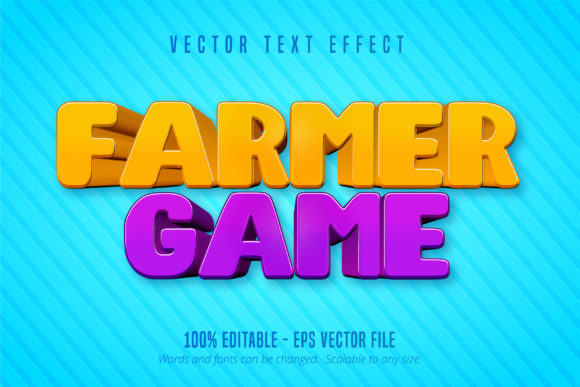 Farmer Game Text: A Cartoon Text Effect for Adobe Illustrator