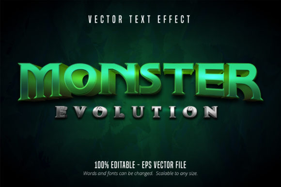 Game Style Editable Text Effect - Monster