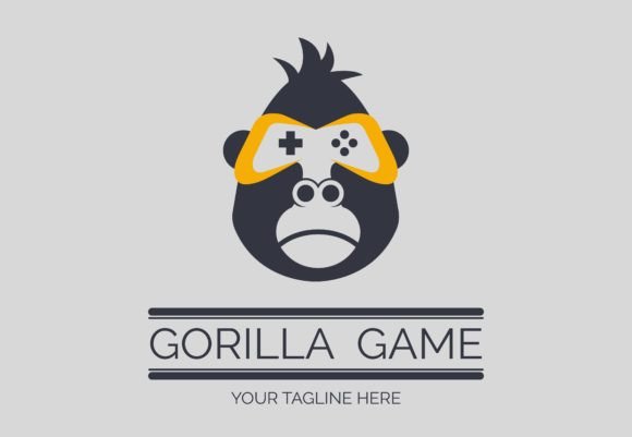 Gorilla Head Game Controller Vector: A Powerful Logo Template