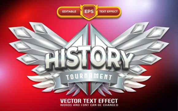 History 3d Game Logo with Text Effect
