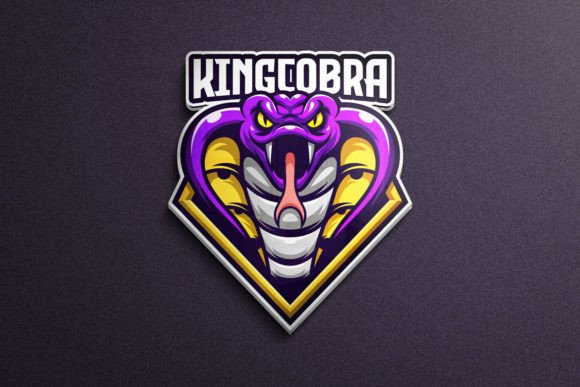 King Cobra Snake Mascot Game Logo: Design for Teams
