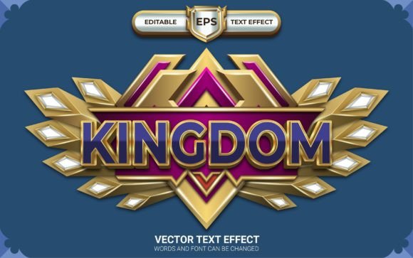Kingdom Game Emblem with Text Effect