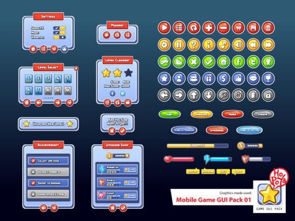 Mobile Game GUI Pack 01: Your Complete Design Toolkit