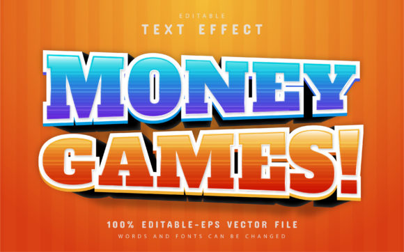 Money Game Text Effect: Bold & Editable Design Asset