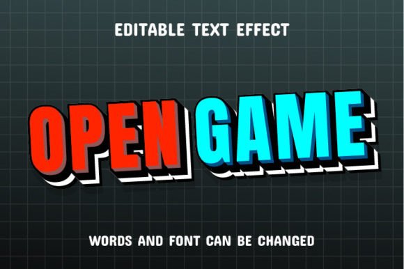 Open Game 3D Text Effect: Dynamic Visuals