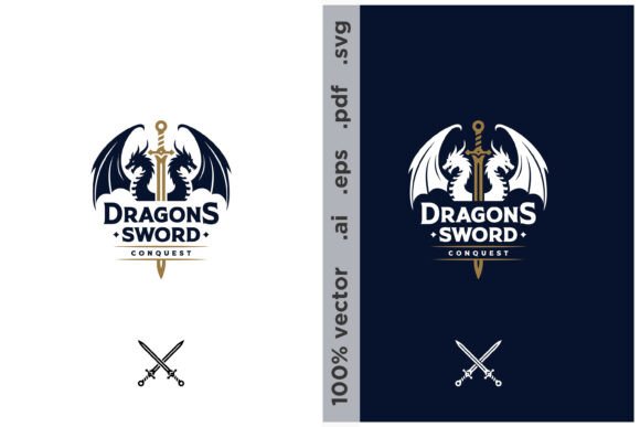Two Dragons Knightly Sword War Game Logo