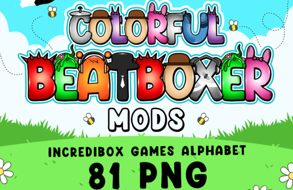 Vibrant Beatboxer Font: 81 PNGs for Gaming & Graffiti