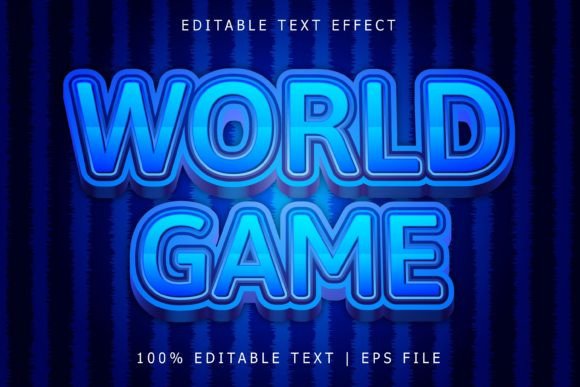 World Game Editable Text Effect for Dynamic Designs